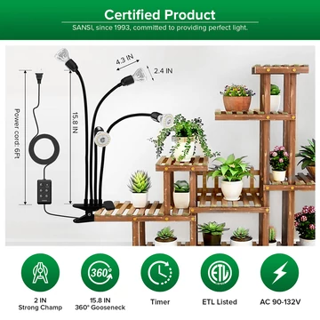 Sansi LED E27 csíptethető 4x10W