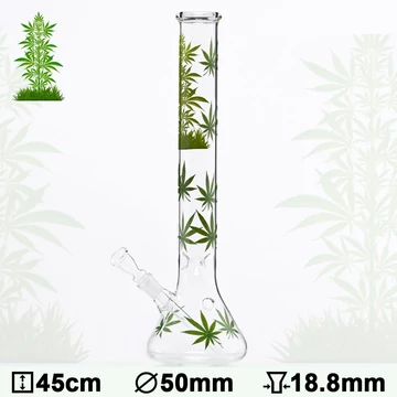 Bong üveg Leaf Jhari d: 50 mm H: 45 S: 18,8 mm