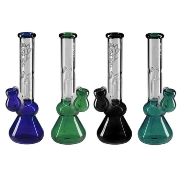 Bong üveg Percolator kék jégtartós  H:30 cm 0:38mm S:18,8mm