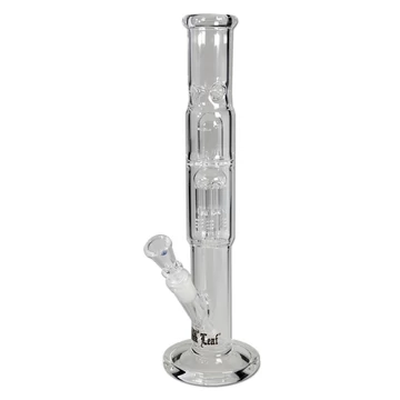 Bong Üveg ´Black Leaf´ Percolator Jégtartós H: 39 cm 0: 4,5 cm