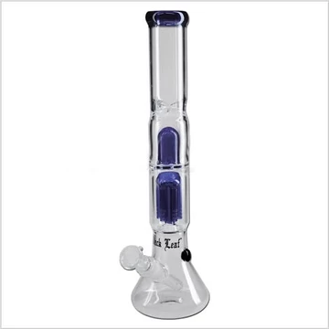 Bong Üveg ´Black leaf´ Percolator jégtartós kék színben H: 38 cm d: 4,5 cm
