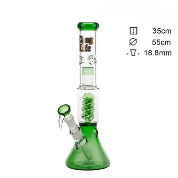 Bong Üveg Thug Life V2 Zöld H:35 cm S:18,8 mm