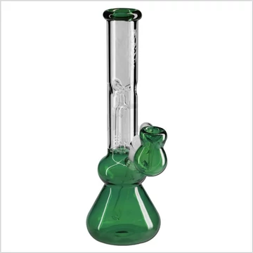 Bong üveg Percolator zöld jégtartós H: 30 cm d: 38 mm S: 18,8 mm