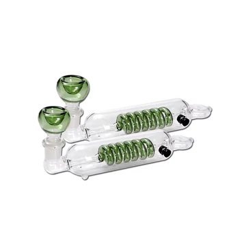 Pipa Üveg spirál zöld L: 190 mm
