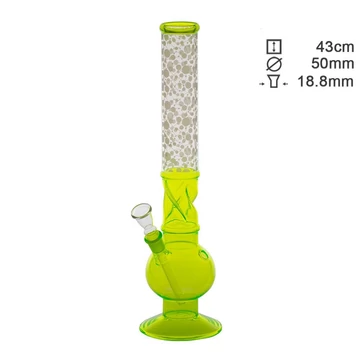 Bong üveg Greenline zöld  H: 43cm d: 50mm S: 18,8mm