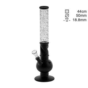 Bong üveg Greenline fekete H: 43cm d: 50mm S: 18,8mm