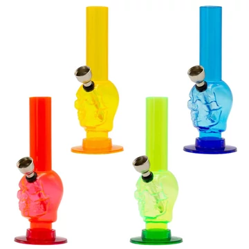 Bong akril Skull mixed color H: 13,5 cm