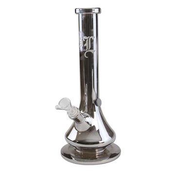 Bong Üveg Black Leaf ezüst metál színű H:35 cm d: 44mm S:18,8 mm