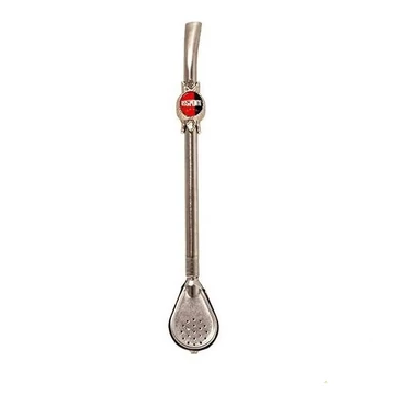 Yerba Mate teához Szívószál rozsdamentes acél  Rosamonte 19/20 cm